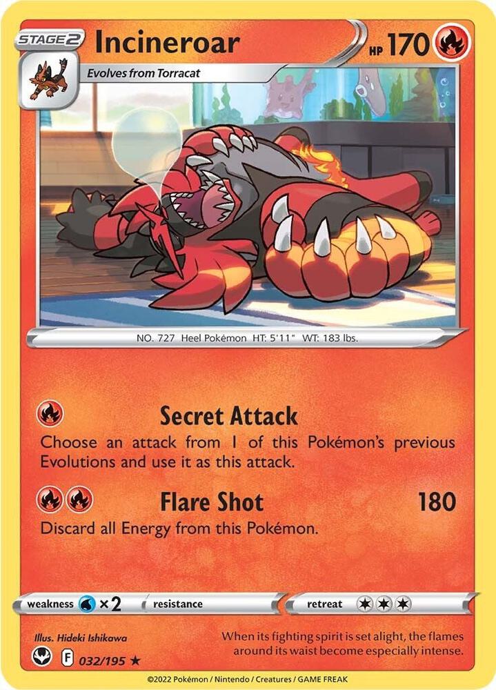 Incineroar 032/195 (SWSH12: Silver Tempest) 