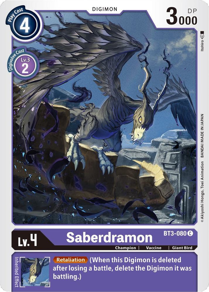 Saberdramon BT3-080 C (Release Special Booster 1.5) 