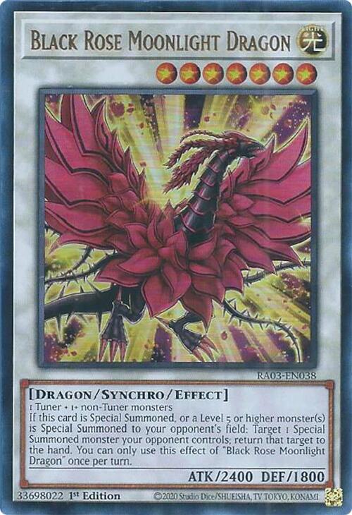 Black Rose Moonlight Dragon UR RA03-EN038 (Quarter Century Bonanza)  - 1st Edition