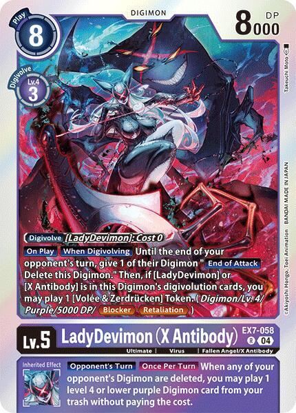 LadyDevimon X Antibody EX7-058 R (Digimon LIBERATOR)  - Foil
