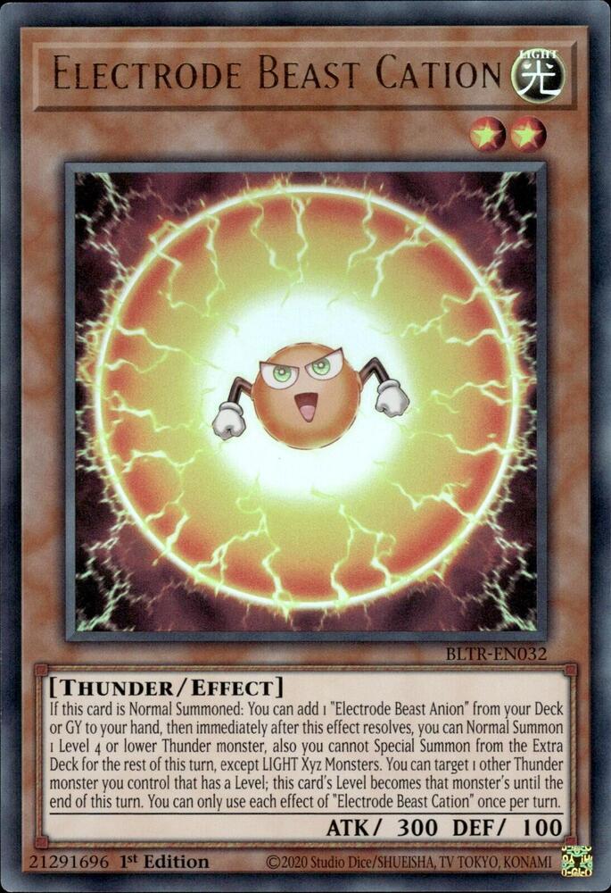 Electrode Beast Cation BLTR-EN032 (Battles of Legend: Terminal Revenge)  - 1st Edition