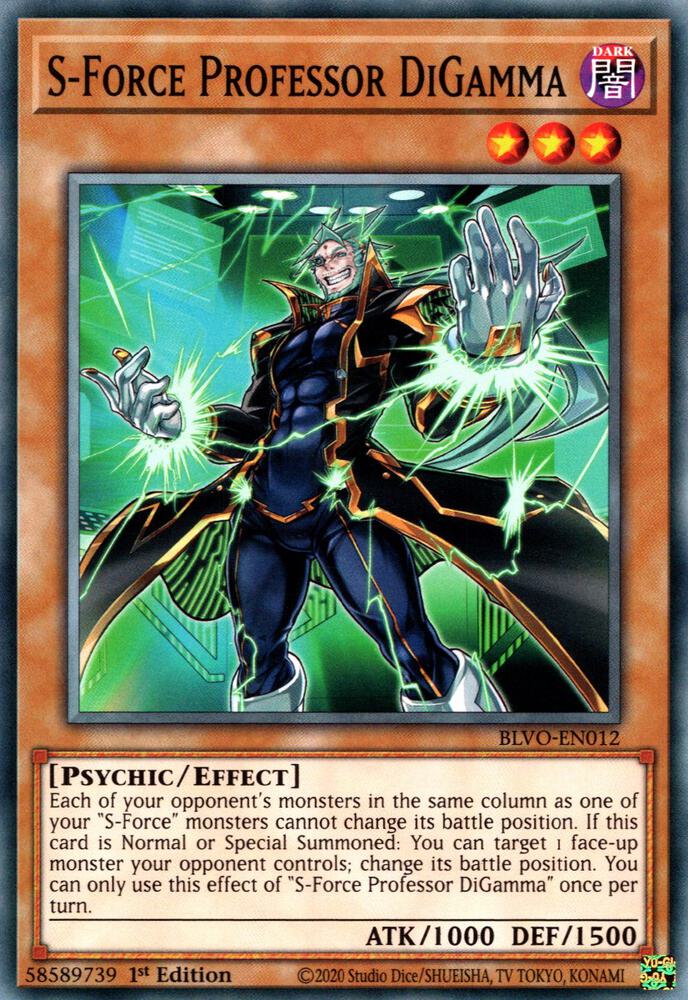 S-Force Professor DiGamma BLVO-EN012 (Blazing Vortex)  - 1st Edition