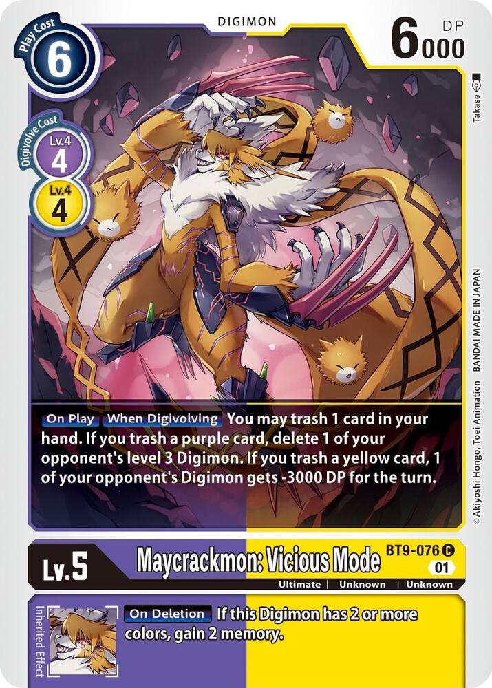 Maycrackmon Vicious Mode BT9-076 C (X Record) 