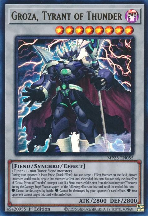 Groza Tyrant of Thunder MP23-EN055 (25th Anniversary Tin: Dueling Heroes Mega Pack)  - 1st Edition
