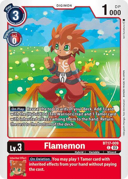 Flamemon BT17-009 C (Secret Crisis) 