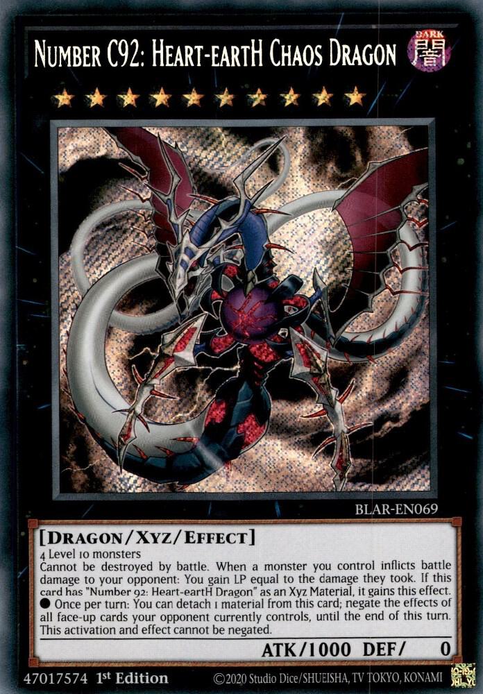 Number C92: Heart eartH Chaos Dragon BLAR-EN069 (Battles of Legend: Armageddon)  - 1st Edition