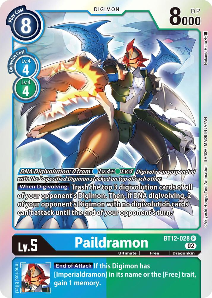 Paildramon BT12-028 R (Across Time)  - Foil