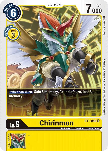 Chirinmon BT1-058 U (Release Special Booster 1.0) 