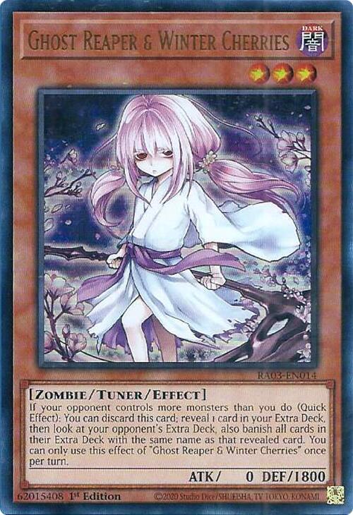 Ghost Reaper and Winter Cherries Alternate Art UR RA03-EN014 (Quarter Century Bonanza)  - 1st Edition