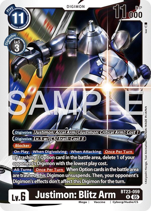 Justimon Blitz Arm BT23-059 R (Hackers' Slumber)  - Foil