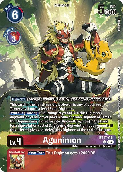 Agunimon Legend Pack 2024 Box Topper BT17-011 C (Chain of Liberation)  - Foil
