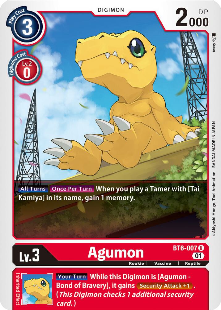 Agumon BT6-007 U (Double Diamond) 