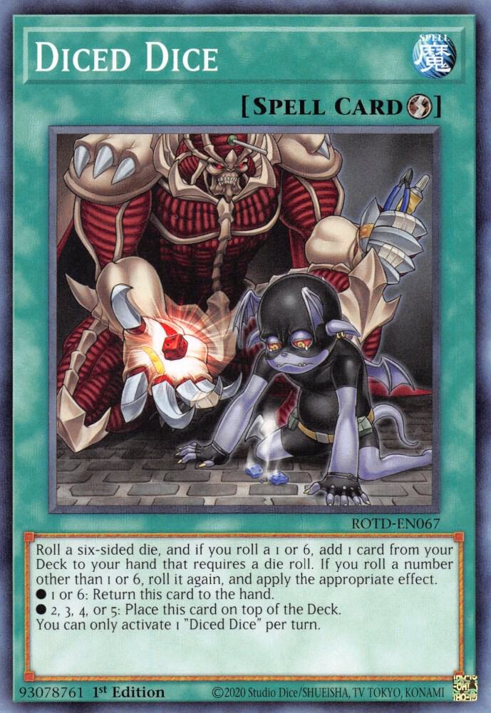 Diced Dice ROTD-EN067 (Rise of the Duelist)  - 1st Edition