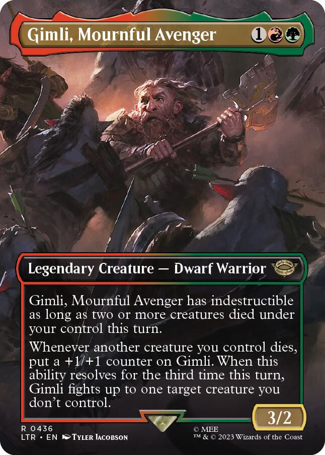 Gimli, Mournful Avenger 436/281 (Universes Beyond: The Lord of the Rings: Tales of Middle-earth)  - Borderless Foil