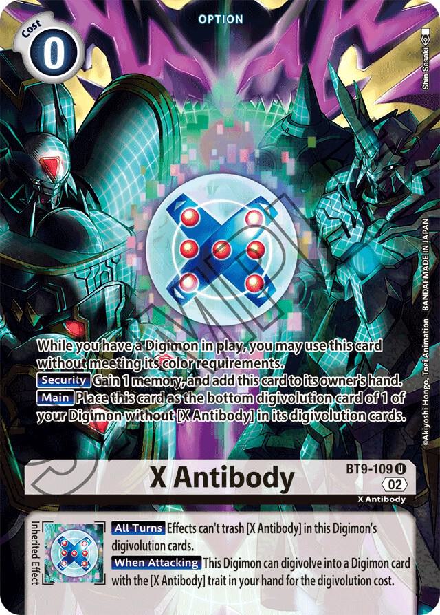 X Antibody Alternate Art BT9-109 U (Starter Deck 14: Beelzemon Advanced Deck Set)  - Foil