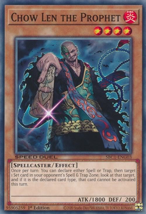 Chow Len the Prophet SBC1-ENG03 (Speed Duel: Streets of Battle City)  - 1st Edition