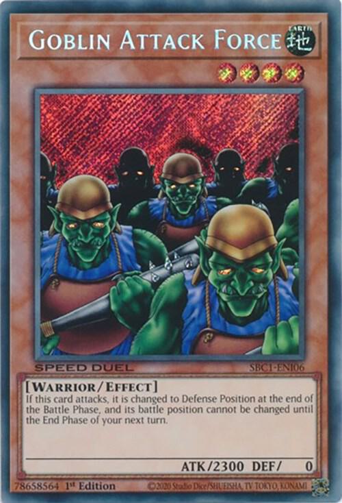 Goblin Attack Force Secret Rare SBC1-ENI06 (Speed Duel: Streets of Battle City)  - 1st Edition