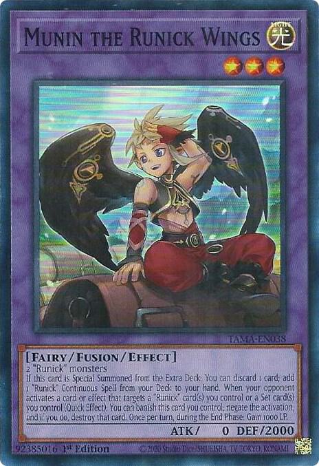 Munin the Runick Wings TAMA-EN038 (Tactical Masters)  - 1st Edition