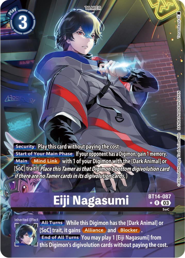 Eiji Nagasumi Alternate Art BT14-087 R (Blast Ace)  - Foil