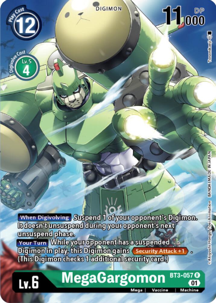 MegaGargomon Digimon Card Game Deck Box Set BT3-057 R (Release Special Booster 1.5)  - Foil
