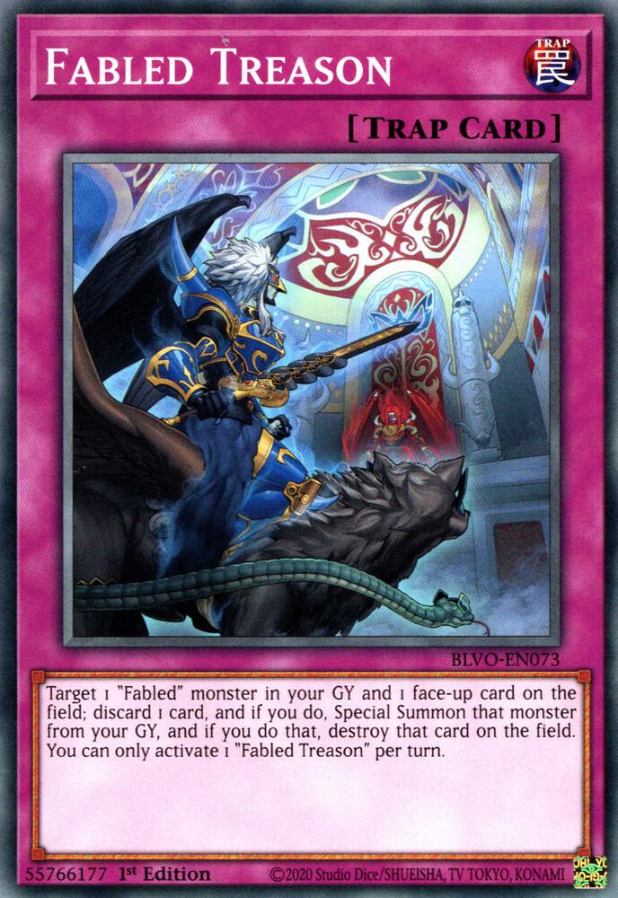 Fabled Treason BLVO-EN073 (Blazing Vortex)  - 1st Edition