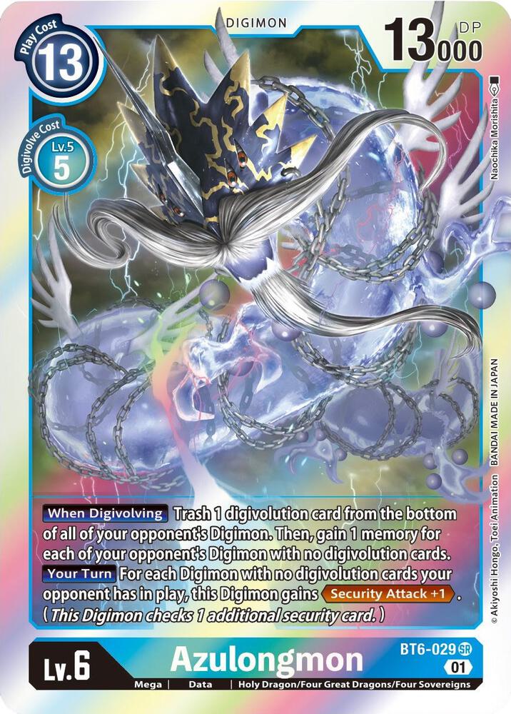 Azulongmon BT6-029 SR (Double Diamond)  - Foil