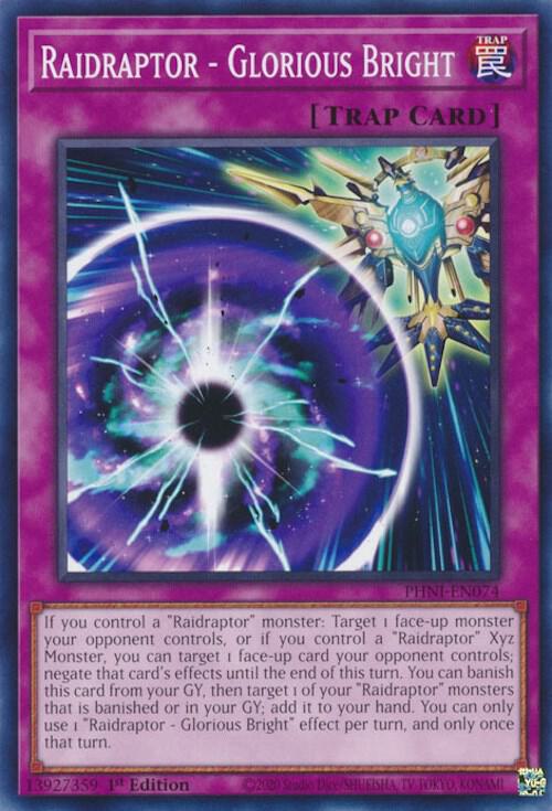 Raidraptor Glorious Bright PHNI-EN074 (Phantom Nightmare)  - 1st Edition
