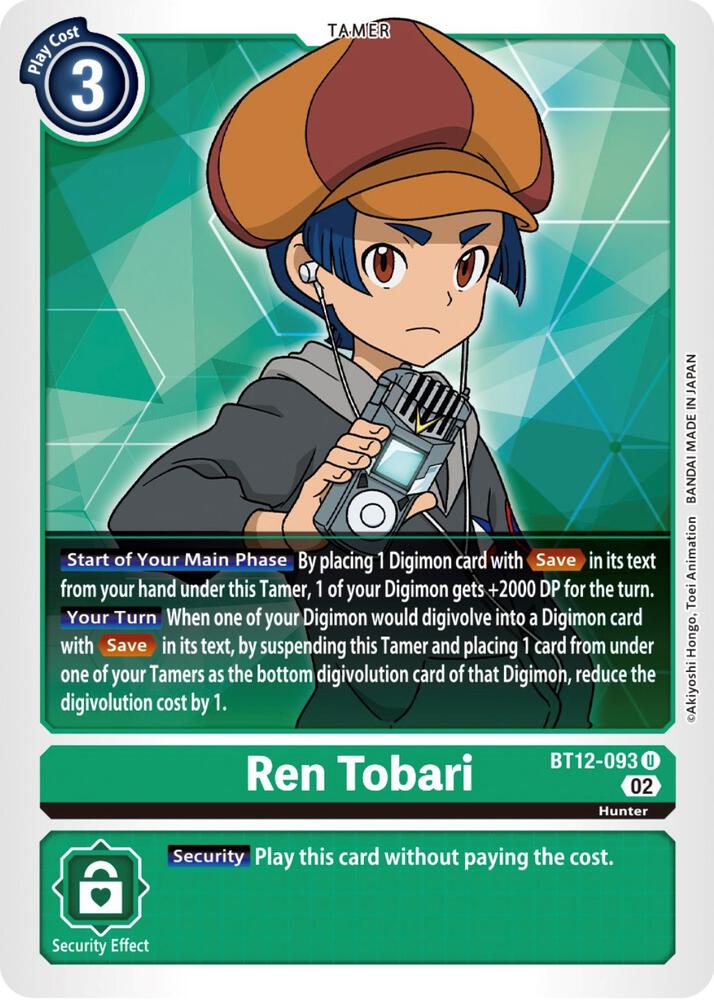 Ren Tobari BT12-093 U (Across Time) 
