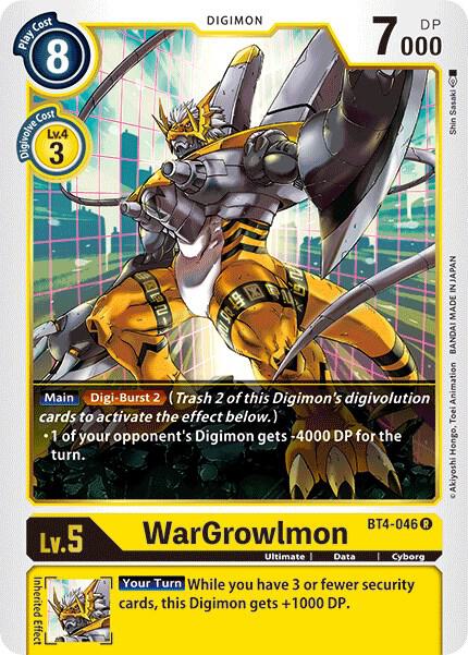 WarGrowlmon BT4-046 R (Great Legend) 
