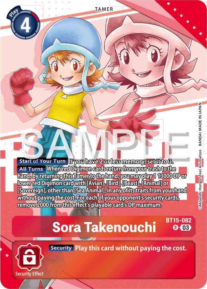 Sora Takenouchi Premium Heroines Set BT15-082 R (Exceed Apocalypse)  - Foil