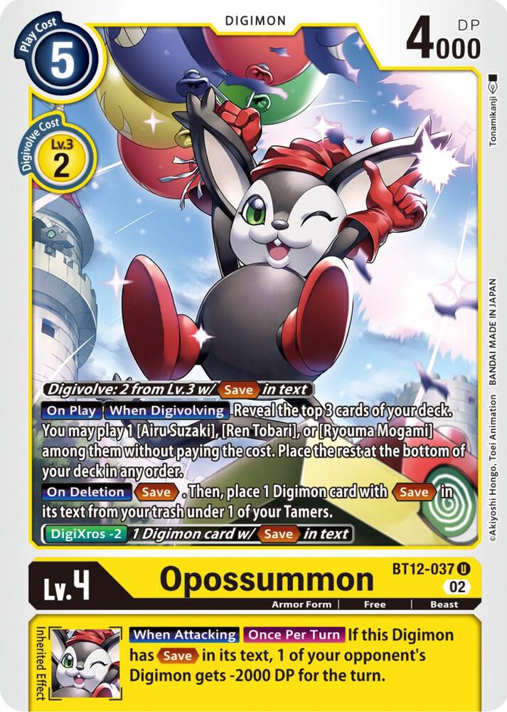 Opossummon BT12-037 U (Across Time) 
