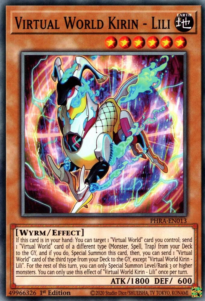 Virtual World Kirin - Lili PHRA-EN013 (Phantom Rage)  - 1st Edition