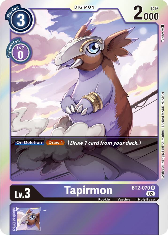 Tapirmon Resurgence Booster Reprint BT2-070 U (Resurgence Booster)  - Foil