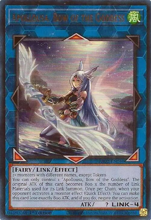 Apollousa Bow of the Goddess Alternate Art UR RA02-EN040 (25th Anniversary Rarity Collection II)  - 1st Edition