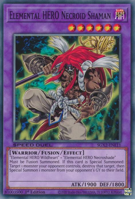 Elemental HERO Necroid Shaman SGX2-ENE11 (Speed Duel GX: Midterm Paradox)  - 1st Edition