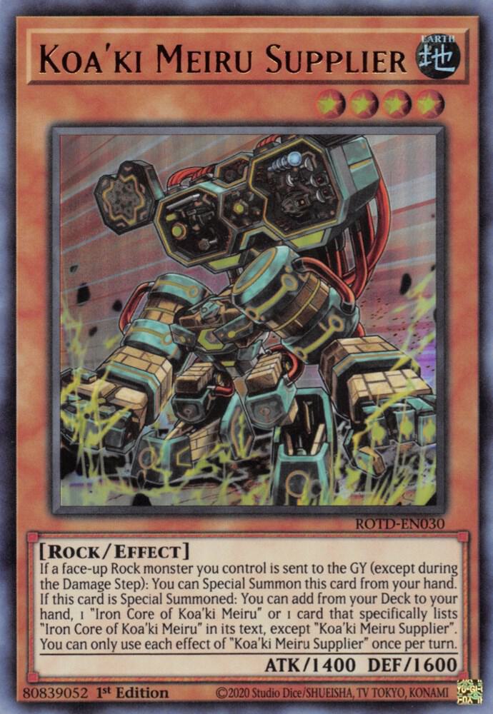 Koa'ki Meiru Supplier ROTD-EN030 (Rise of the Duelist)  - 1st Edition