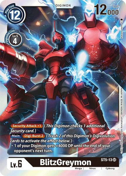 BlitzGreymon ST5-13 SR (Starter Deck 05: Machine Black)  - Foil