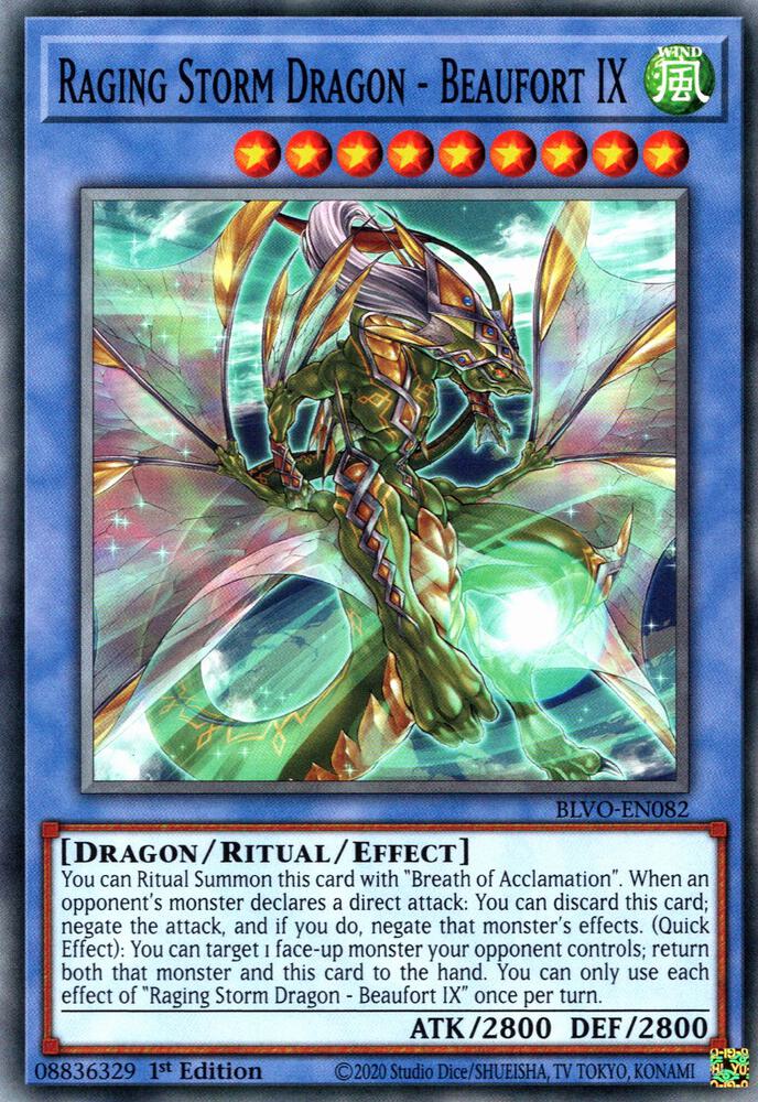 Raging Storm Dragon - Beaufort IX BLVO-EN082 (Blazing Vortex)  - 1st Edition