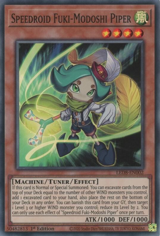 Speedroid Fuki-Modoshi Piper LED8-EN002 (Legendary Duelists: Synchro Storm)  - 1st Edition