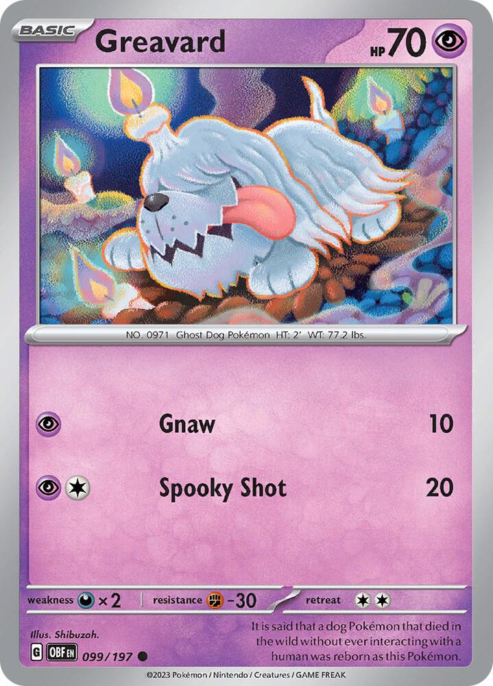 Greavard 099/197 (SV03: Obsidian Flames) 