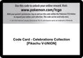 Code Card Celebrations Collection Pikachu V UNION  (Celebrations) 
