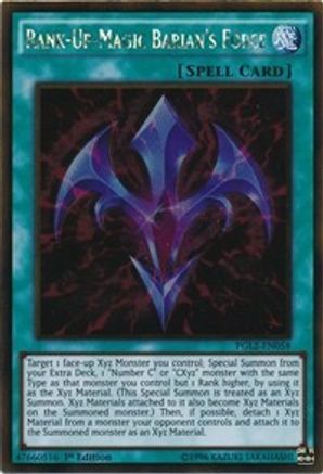 Rank-Up-Magic Barian's Force (PGL2-EN058) - Gold Rare - Premium Gold: Return of the Bling