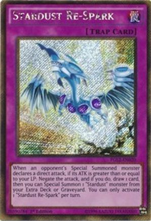 Stardust Re-Spark (PGL2-EN020) - Gold Secret Rare - Unlimited - Premium Gold: Return of the Bling