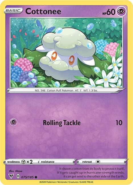 Cottonee 075/185 (SWSH04: Vivid Voltage) 