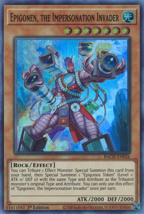 Epigonen, the Impersonation Invader BACH-EN026 (Battle of Chaos)  - 1st Edition