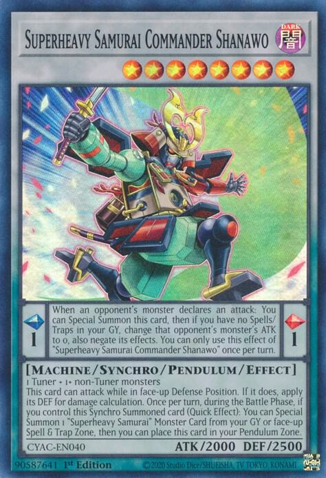 Superheavy Samurai Commander Shanawo CYAC-EN040 (Cyberstorm Access)  - 1st Edition