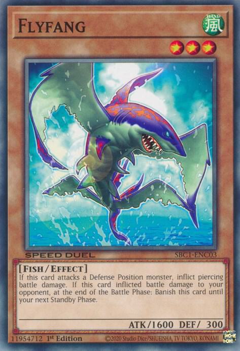 Flyfang SBC1-ENC03 (Speed Duel: Streets of Battle City)  - 1st Edition