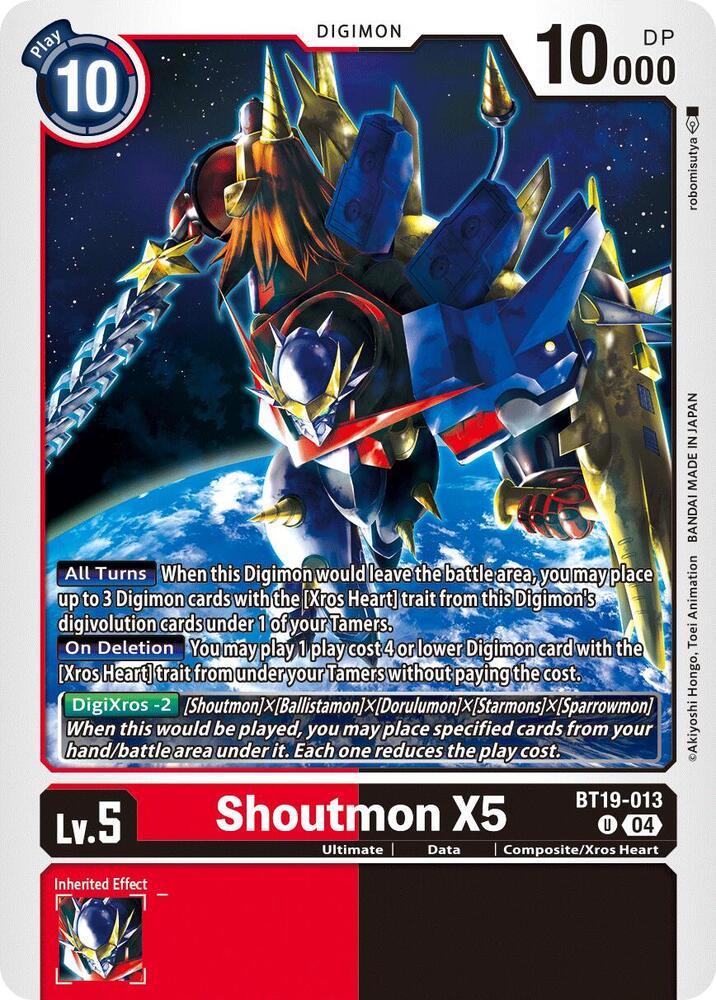 Shoutmon X5 BT19-013 U (Release Special Booster 2.5) 