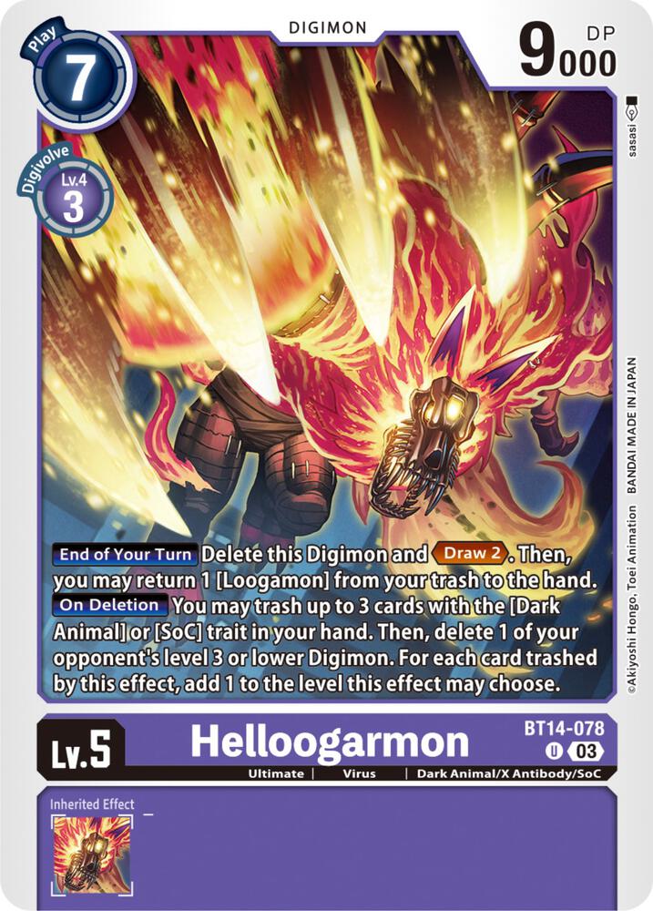 Helloogarmon BT14-078 U (Blast Ace) 