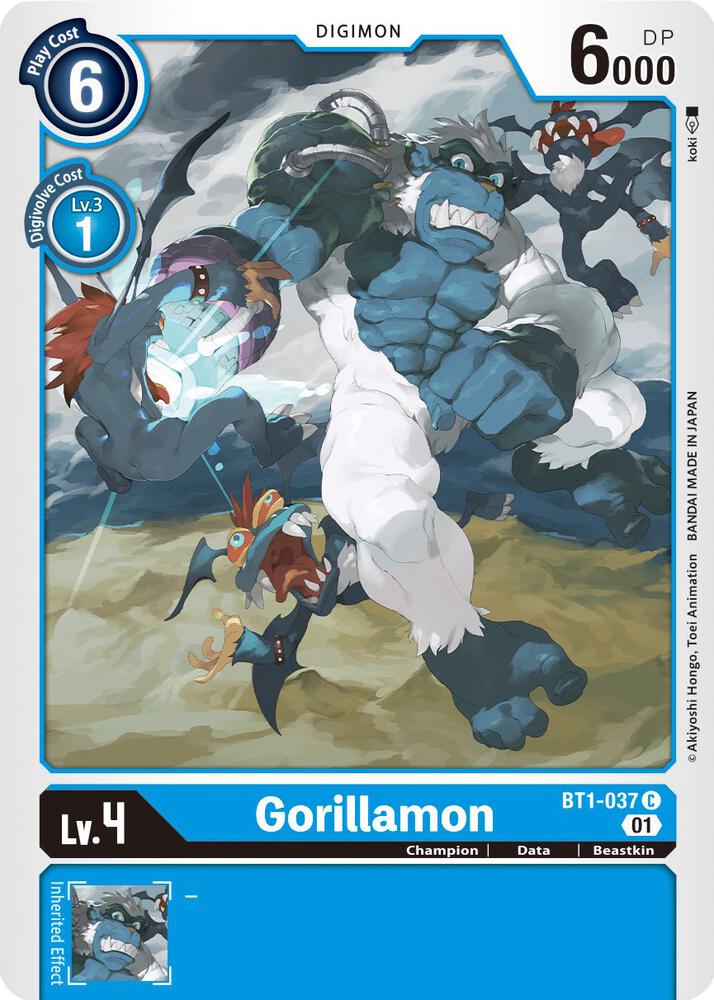 Gorillamon BT1 037 Alternate Art BT1-037 C (Starter Deck 08: Ulforce Veedramon) 